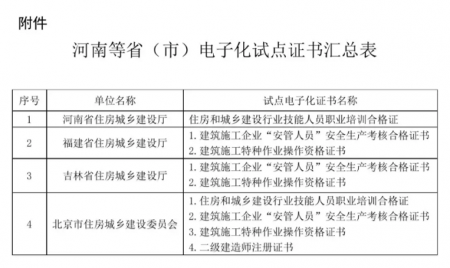 电子化试点证书汇总表